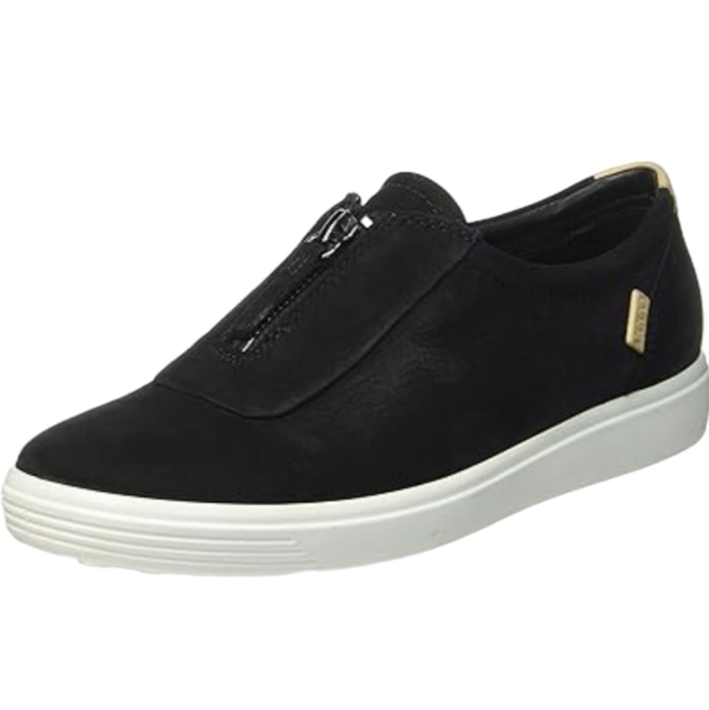 Ecco Womens Ankle Leather Loafer Sneakers shoes sz 41/10-10.5